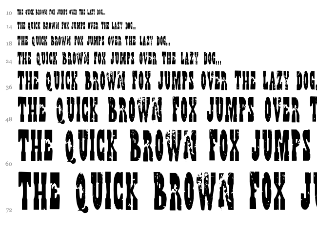DK Wild Bunch font waterfall